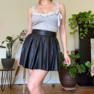 Pleated Heather Gray Cami Tank Top